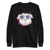 unisex-premium-sweatshirt-black-front-6a168aaaeadbf.jpg American Dog With Sunglasses Sweatshirt