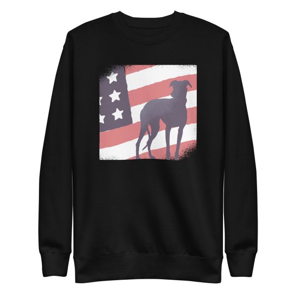 unisex-premium-sweatshirt-black-front-6a168b030a894.jpg Dog American Flag Sweatshirt