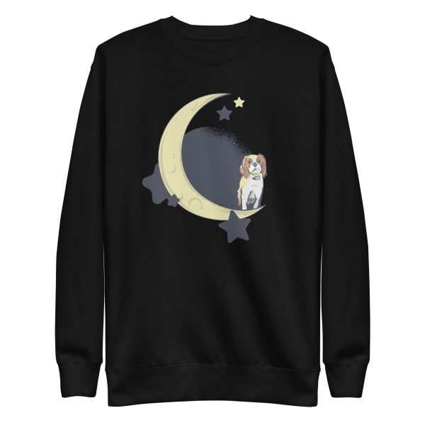 unisex-premium-sweatshirt-black-front-6a169273b7580.jpg Dog On The Moon Sweatshirt