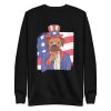 unisex-premium-sweatshirt-black-front-6a16937753e17.jpg Boxer Dog Uncle Sam Sweatshirt
