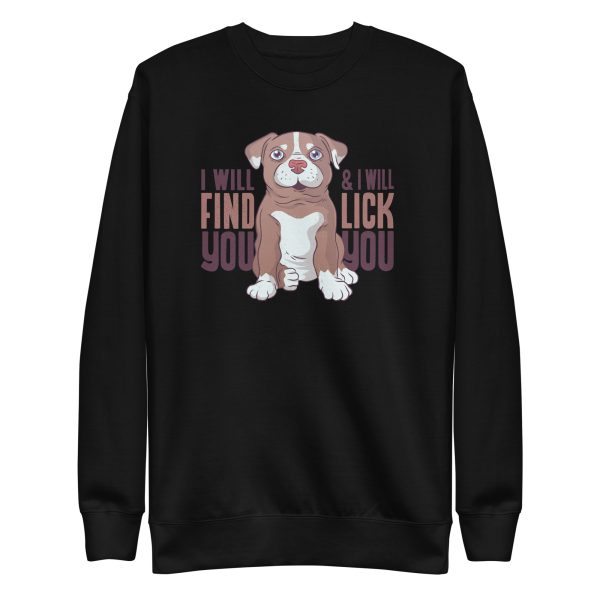 unisex-premium-sweatshirt-black-front-6a1693c52356a.jpg Pit Bull Puppy Sweatshirt