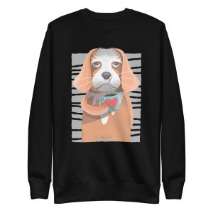 unisex-premium-sweatshirt-black-front-6a16949edc262.jpg Cavalier King Charles Coffee Sweatshirt