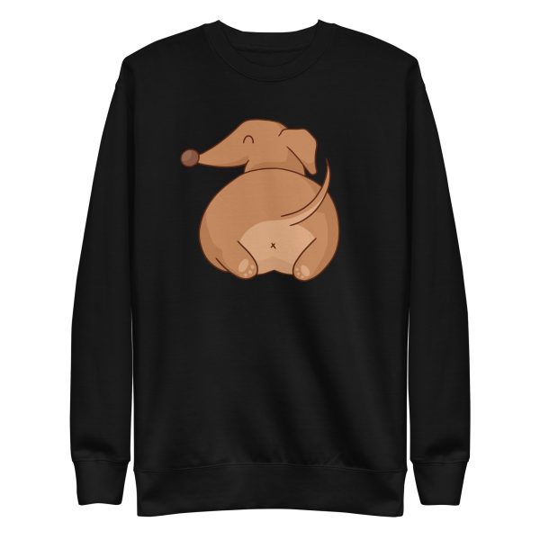unisex-premium-sweatshirt-black-front-6a1695df0131b.jpg Dachshund Butt Sweatshirt