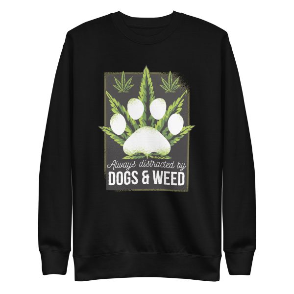 unisex-premium-sweatshirt-black-front-6a16c4a67bbe5.jpg Dogs and Weed Sweatshirt