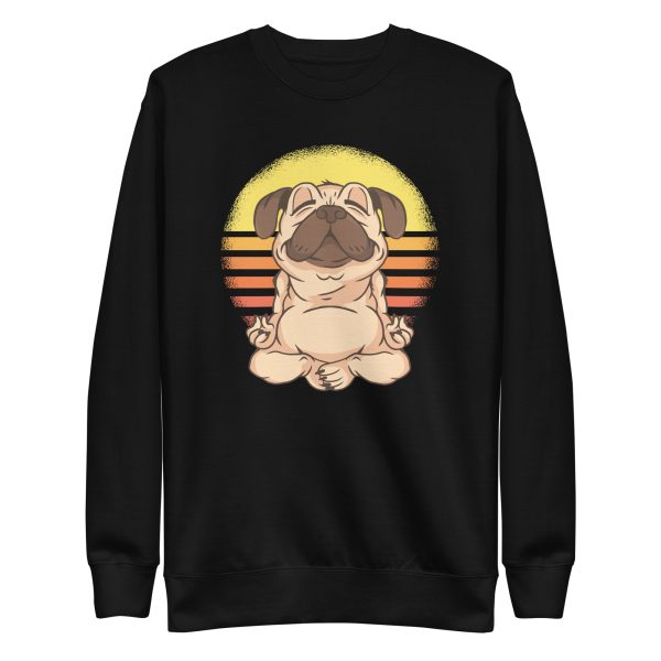 unisex-premium-sweatshirt-black-front-6a16c55ade548.jpg Pug Yoga Sweatshirt