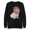 unisex-premium-sweatshirt-black-front-6a16c5a6db5b8.jpg Beanie Pug Sweatshirt