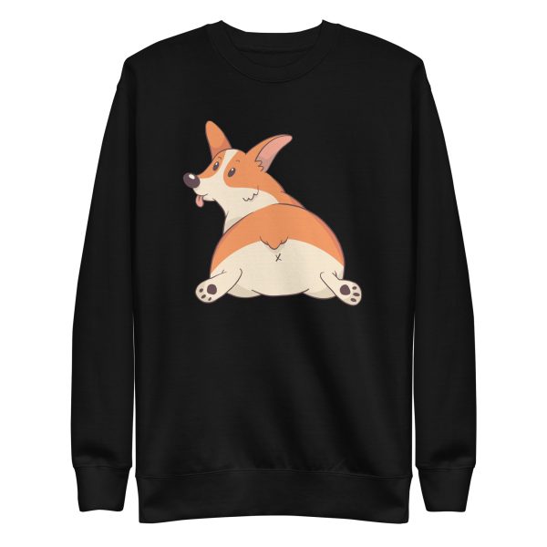 unisex-premium-sweatshirt-black-front-6a16c6ae6fd80.jpg Cute Corgi Sweatshirt