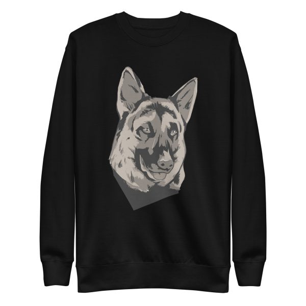 unisex-premium-sweatshirt-black-front-6a16c8f7d54f8.jpg German Shepherd Pet Sweatshirt