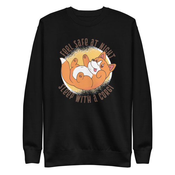 unisex-premium-sweatshirt-black-front-6a16c9e80e6b9.jpg Sleep With Corgi Sweatshirt