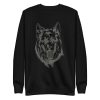 unisex-premium-sweatshirt-black-front-6a16ca8c9e27c.jpg German Shepherd Linear Sweatshirt