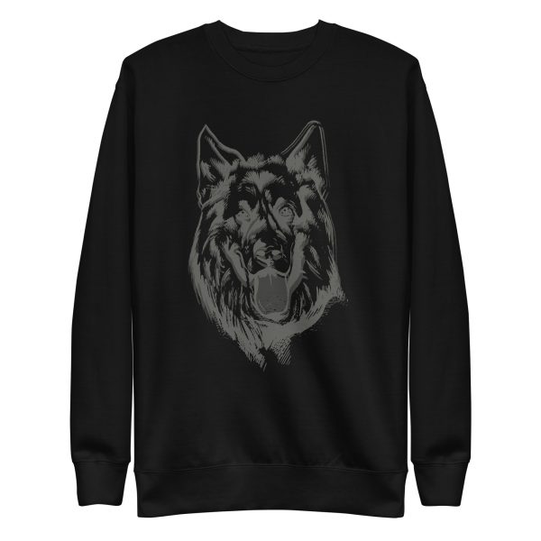 unisex-premium-sweatshirt-black-front-6a16ca8c9e27c.jpg German Shepherd Linear Sweatshirt