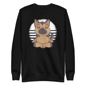 unisex-premium-sweatshirt-black-front-6a16caf350bf0.jpg German Shepherd Yoga Sweatshirt