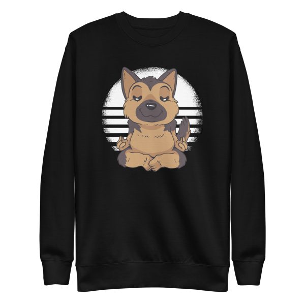 unisex-premium-sweatshirt-black-front-6a16caf350bf0.jpg German Shepherd Yoga Sweatshirt
