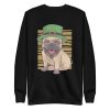 unisex-premium-sweatshirt-black-front-6a16cba11cfa5.jpg St Patricks Day Pug Sweatshirt