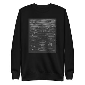 unisex-premium-sweatshirt-black-front-6a16d1e7d5d9f.jpg Doodle Lined Cats Sweatshirt