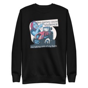 unisex-premium-sweatshirt-black-front-6a16d568836a4.jpg Video Games Quote Sweatshirt