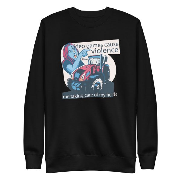 unisex-premium-sweatshirt-black-front-6a16d568836a4.jpg Video Games Quote Sweatshirt