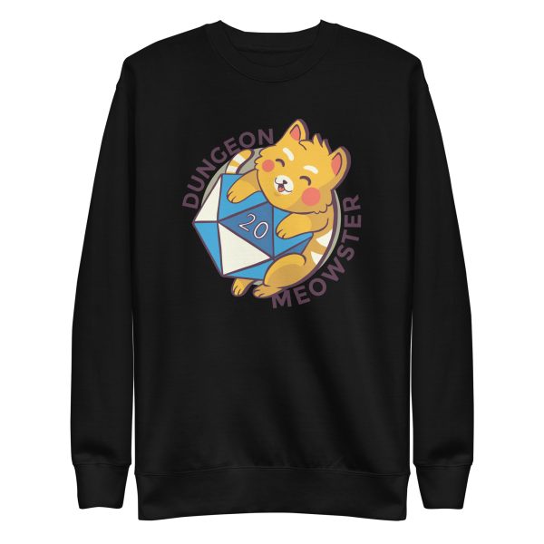 unisex-premium-sweatshirt-black-front-6a16d5bcb959d.jpg Dungeon Meowster Sweatshirt