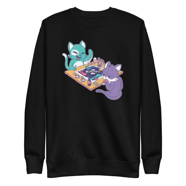 unisex-premium-sweatshirt-black-front-6a16d621ac717.jpg Cats Board Game Sweatshirt