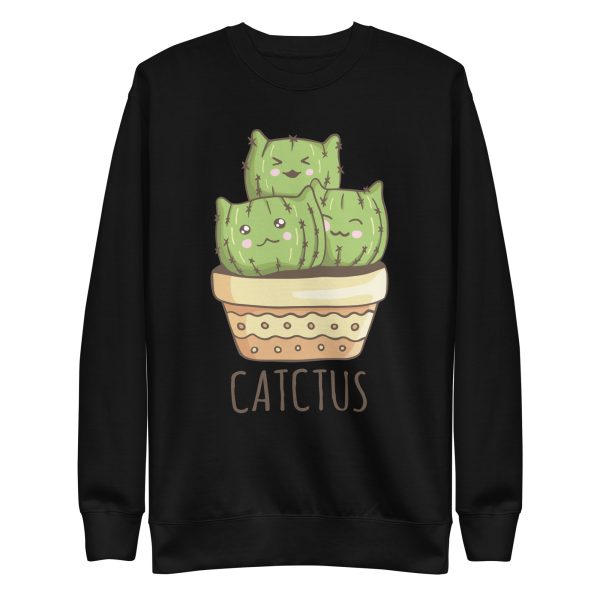 unisex-premium-sweatshirt-black-front-6a16d80addb9a.jpg Cute Catctus Sweatshirt