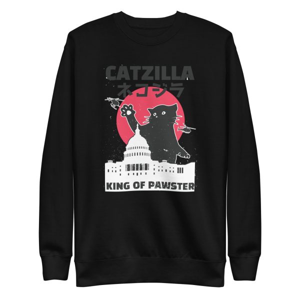 unisex-premium-sweatshirt-black-front-6a16d85bece72.jpg Catzilla Sweatshirt