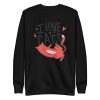unisex-premium-sweatshirt-black-front-6a16d9450ad5d.jpg I Love Cats Sweatshirt