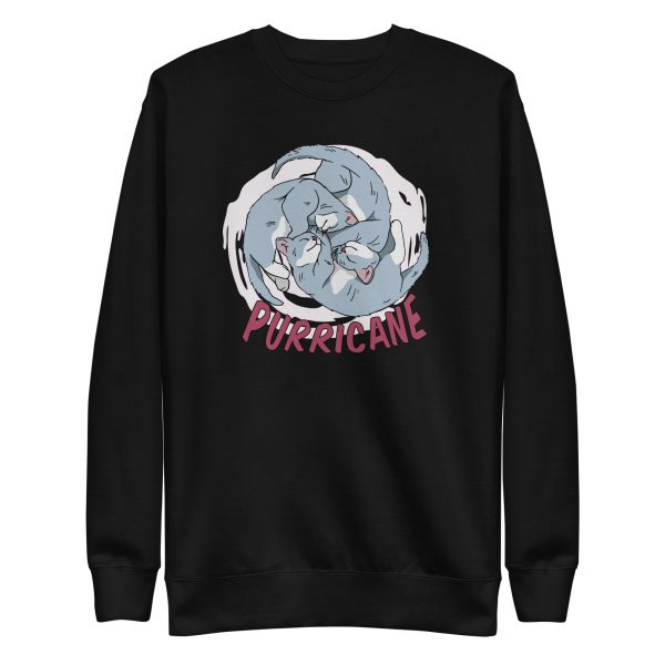 unisex-premium-sweatshirt-black-front-6a16d9dd2dd66.jpg Purricane Sweatshirt