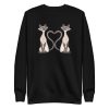 Siamese Cats Heart Sweatshirt