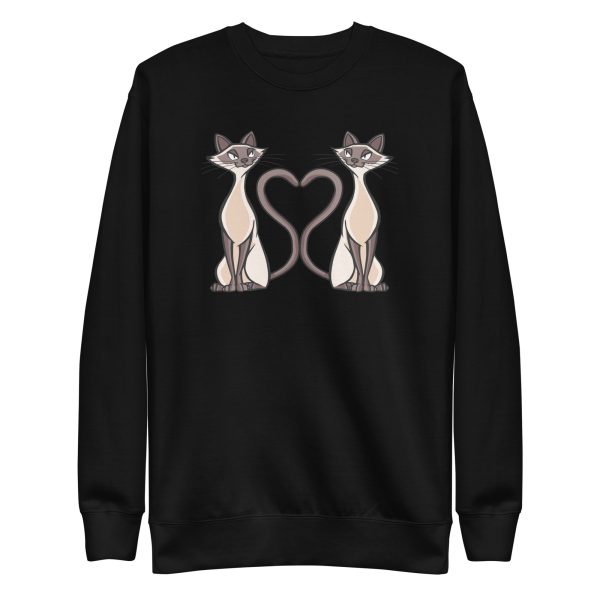 Siamese Cats Heart Sweatshirt
