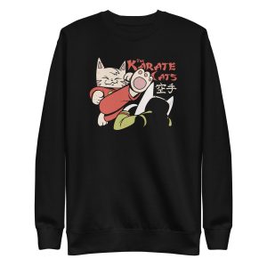 unisex-premium-sweatshirt-black-front-6a16e66fcff30.jpg Karate Cats Sweatshirt