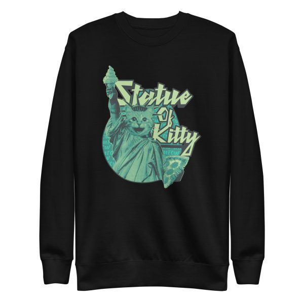 unisex-premium-sweatshirt-black-front-6a16eb497030e.jpg Statue of Kitty Sweatshirt
