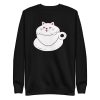 unisex-premium-sweatshirt-black-front-6a16ec642d98e.jpg Cute Cat Coffee Sweatshirt
