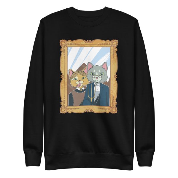 unisex-premium-sweatshirt-black-front-6a16eeb84ca18.jpg Farmer Cats Sweatshirt