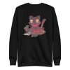 unisex-premium-sweatshirt-black-front-6a16f16eef88c.jpg Catastrophe Cat Sweatshirt