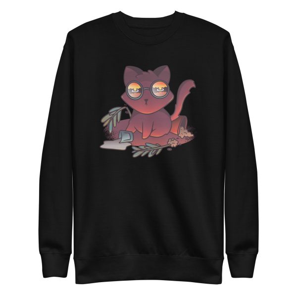 unisex-premium-sweatshirt-black-front-6a16f16eef88c.jpg Catastrophe Cat Sweatshirt