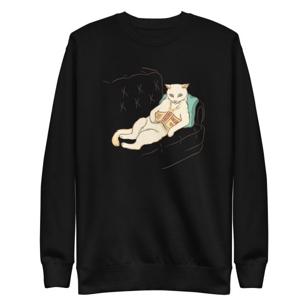unisex-premium-sweatshirt-black-front-6a16f2576891e.jpg Chill Cat Sweatshirt