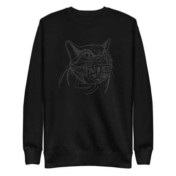 unisex-premium-sweatshirt-black-front-6a16f537a1b8f.jpg Cat Muzzle Sweatshirt