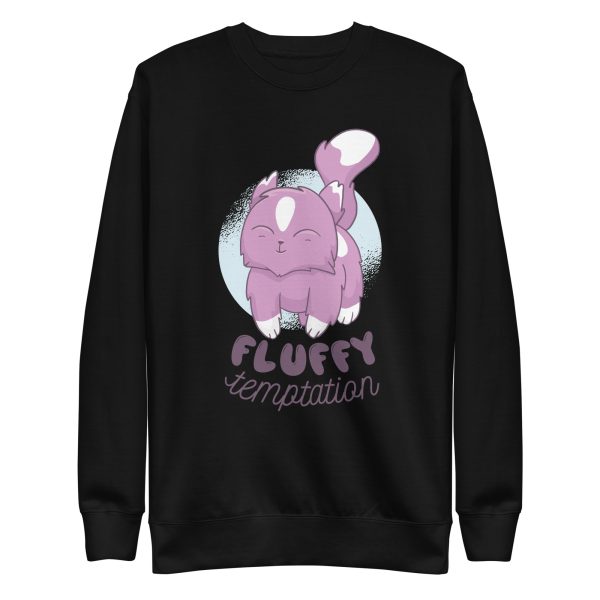unisex-premium-sweatshirt-black-front-6a16fc3acd32f.jpg Fluffy Cat Sweatshirt