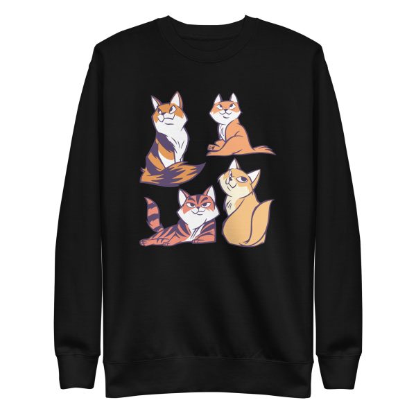 unisex-premium-sweatshirt-black-front-6a170b2c5a227.jpg Cat Siblings Cartoon Sweatshirt