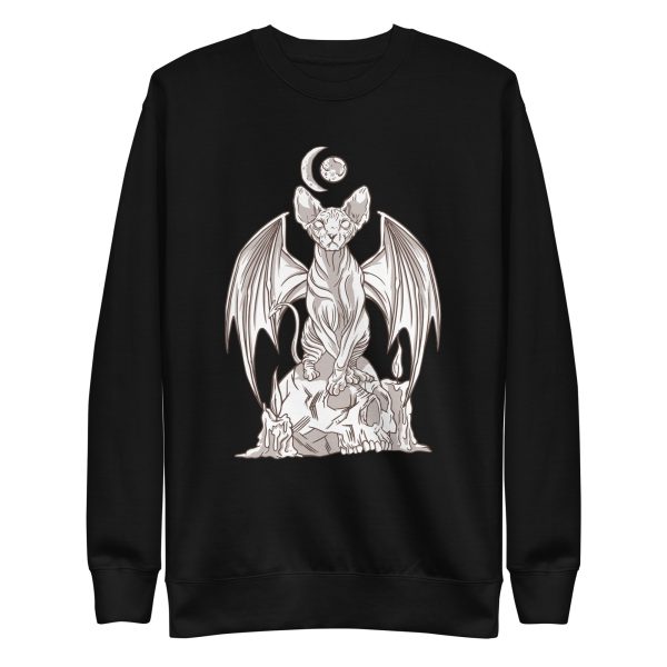 unisex-premium-sweatshirt-black-front-6a179cde9d740.jpg Evil Cat Sweatshirt