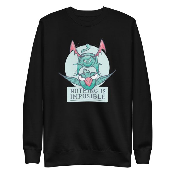 unisex-premium-sweatshirt-black-front-6a179d8279c25.jpg Nothing Is Impossible Sweatshirt