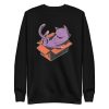 unisex-premium-sweatshirt-black-front-6a179de44d25e.jpg Cat In Box Sweatshirt