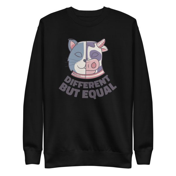 unisex-premium-sweatshirt-black-front-6a17a283d87d8.jpg Different But Equal Sweatshirt