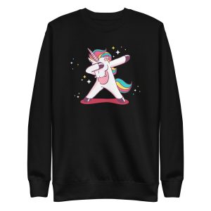 unisex-premium-sweatshirt-black-front-6a17aae7163fc.jpg Unicorn Dabbing Sweatshirt