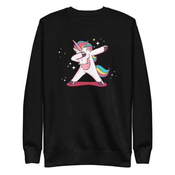 unisex-premium-sweatshirt-black-front-6a17aae7163fc.jpg Unicorn Dabbing Sweatshirt