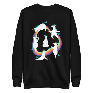 unisex-premium-sweatshirt-black-front-6a17ac5dde798.jpg Unicorn Yoga Sweatshirt