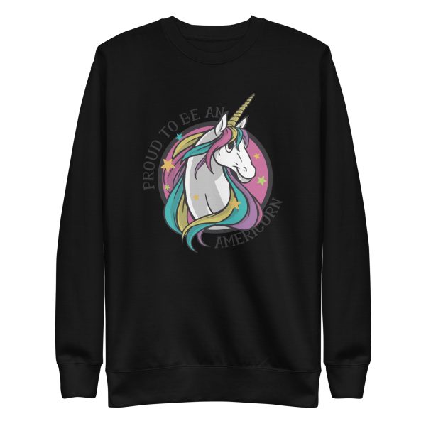 unisex-premium-sweatshirt-black-front-6a17adbd7795c.jpg Proud Americorn Sweatshirt