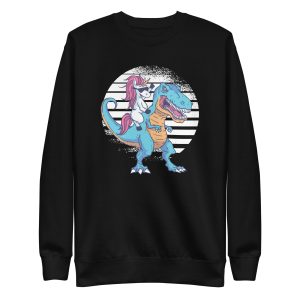 unisex-premium-sweatshirt-black-front-6a17af1a02d5d.jpg Unicorn T-Rex Sweatshirt