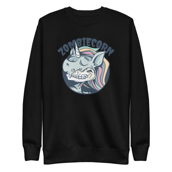 unisex-premium-sweatshirt-black-front-6a17b0ce2e4df.jpg Zombiecorn Sweatshirt