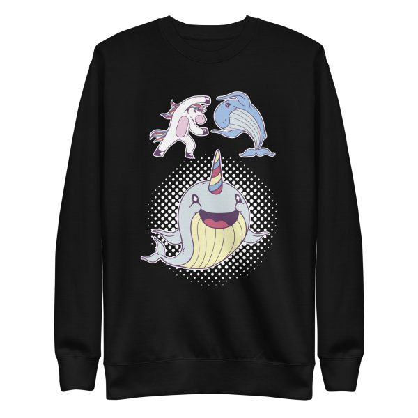 unisex-premium-sweatshirt-black-front-6a17b2d55cfee.jpg Narwhal Cute Sweatshirt
